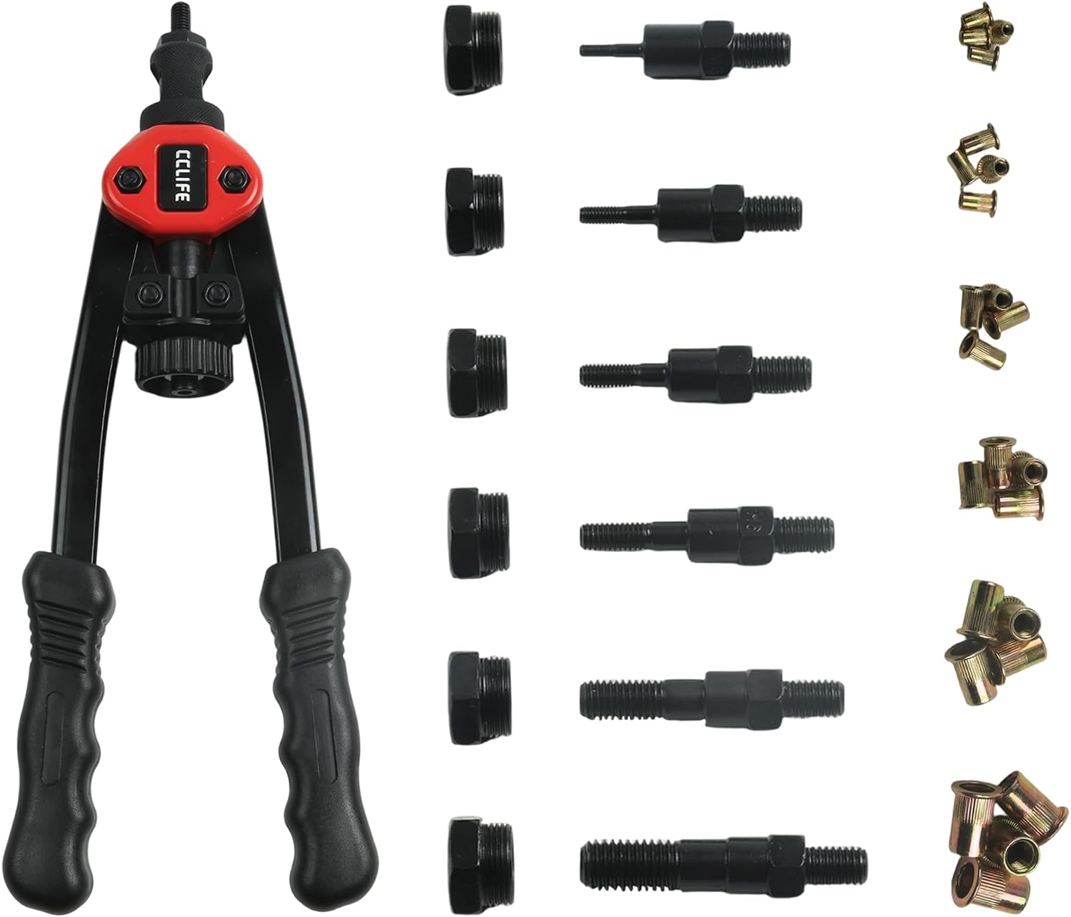 CCLIFE Blindklinkmoertang set M3-M10 inclusief 60 klinkmoeren