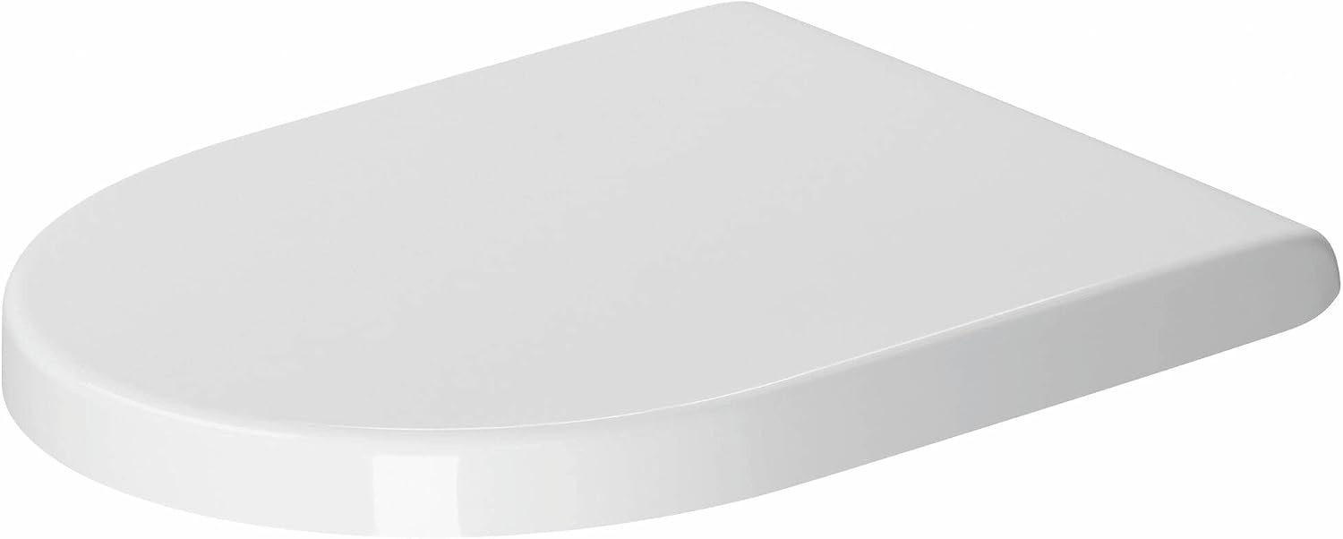 Duravit WC-bril Starck 3, toiletdeksel van Urea-duroplast, wc-deksel met roestvrijstalen scharnieren, wit