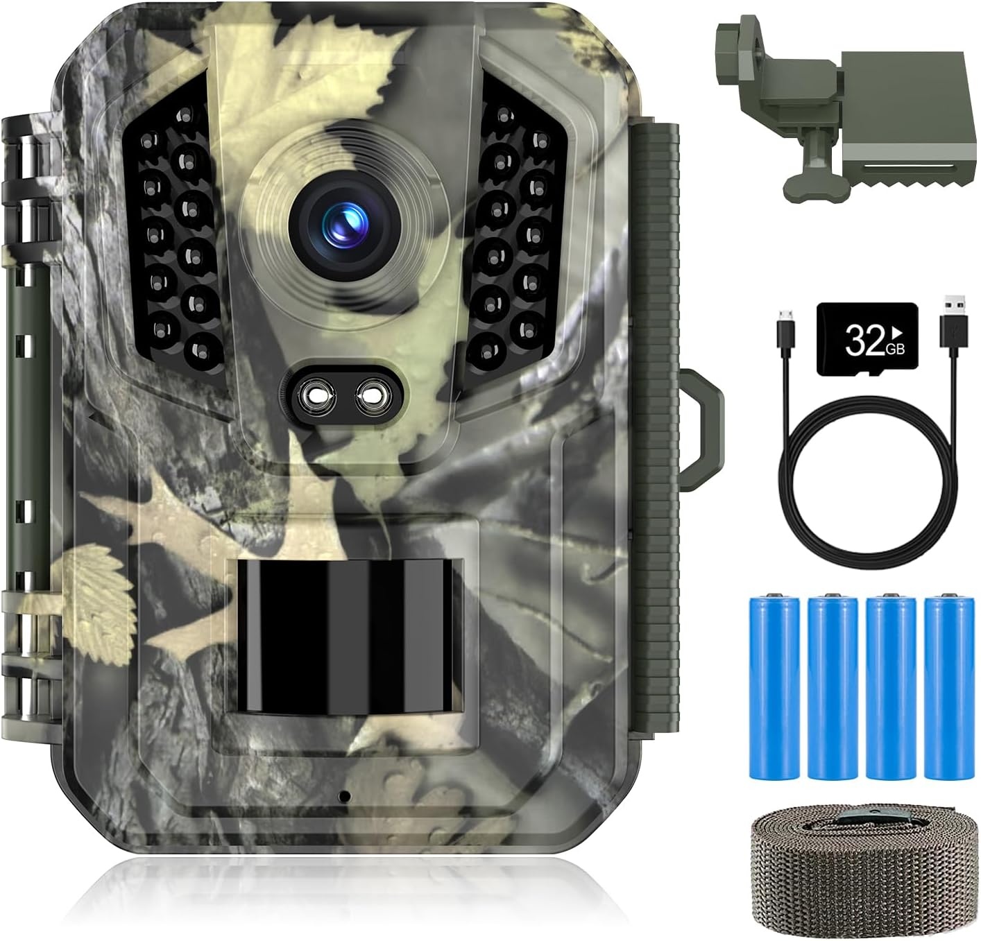 Vikeri Wildcamera 1520p 20MP - Camouflage - Nachtvisie en Bewegingssensor