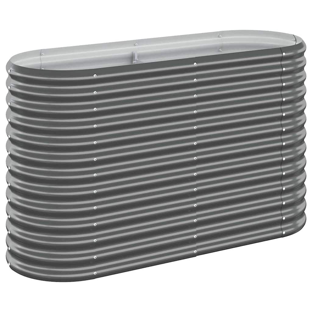 vidaXL Plantenbak 114x40x68 cm gepoedercoat staal antracietkleurig