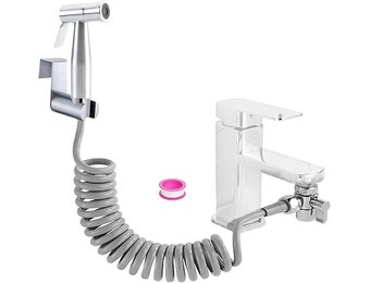 Roestvrijstalen Bidet Handdouche Set met 150 cm Flexibele Slang - Zilver