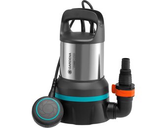 Gardena schoon-water-dompelpomp 11000: Schoon-water-pomp met een capaciteit van 11.000 l/u, vlotterschakelaar met permanente functie, vlakafzuiging tot 2 mm, snelkoppelingssysteem, 450 W (09032-20) - Maat bis zu 11.000 l/h - Schwimmerschalter