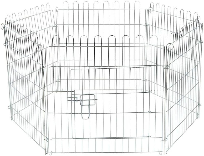Kerbl Pet Kerbl Vrijloopren 6-hoekig (ren voor kleine dieren/knaagdieren/konijnen, 6 hekelementen 56,5 x 56,5 cm, roosterafstand 2,8 cm, metaal verzinkt) 82833