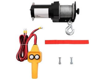 vidaXL Elektrische lier 12V 907 kg met afstandsbediening