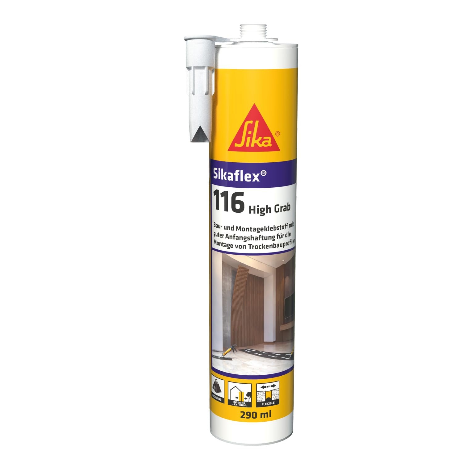 Sika Sikaflex 116 High Grab Montagekit - 300 ml - Wit