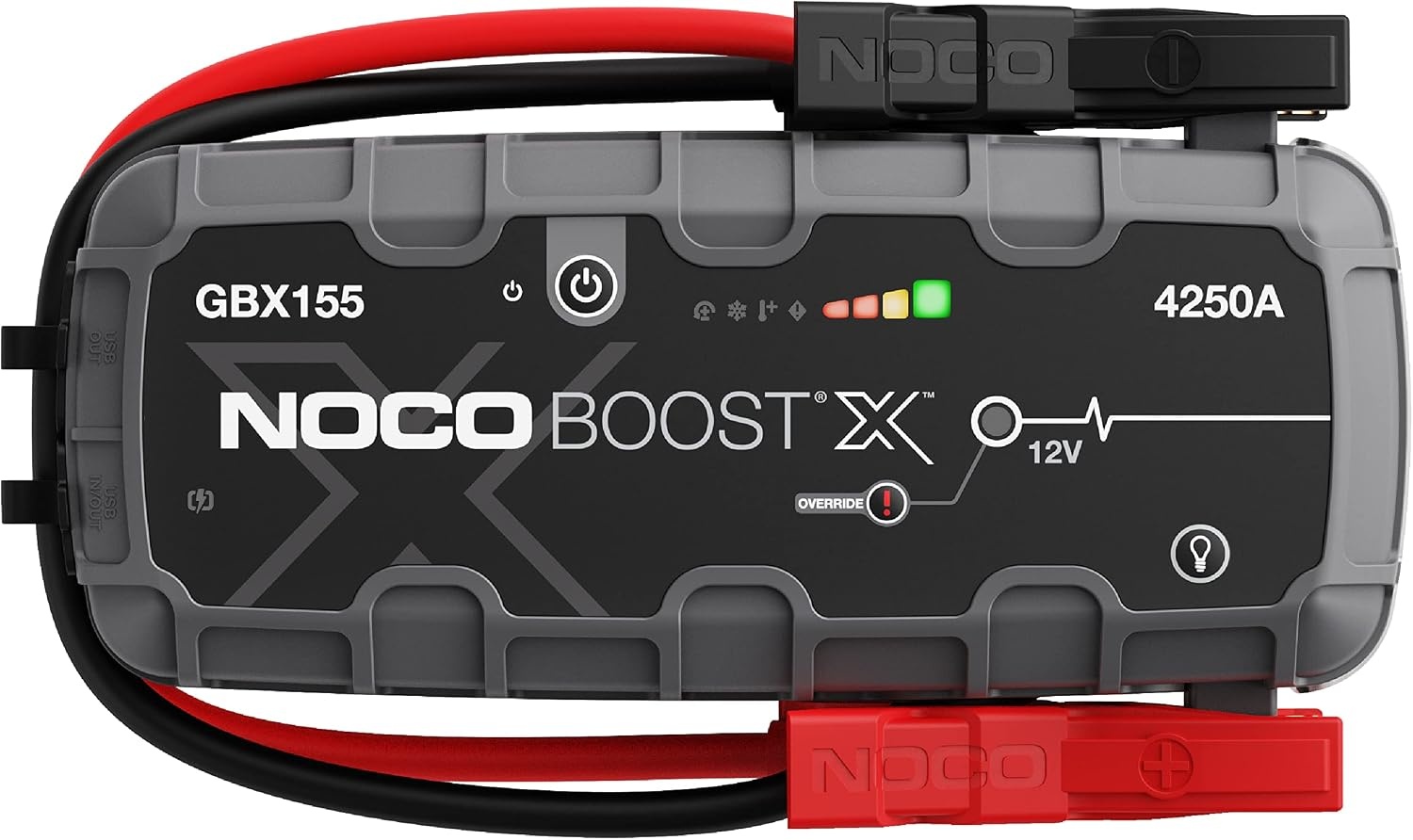 NOCO Boost X GBX155 4250A 12V UltraSafe Draagbare Lithium-Accu Auto Starthulp Pack, Startbooster, Jumpstarter, USB-C Acculader Powerbank en Startkabel voor 10,0L Benzinemotor of 8,0L Dieselmotor