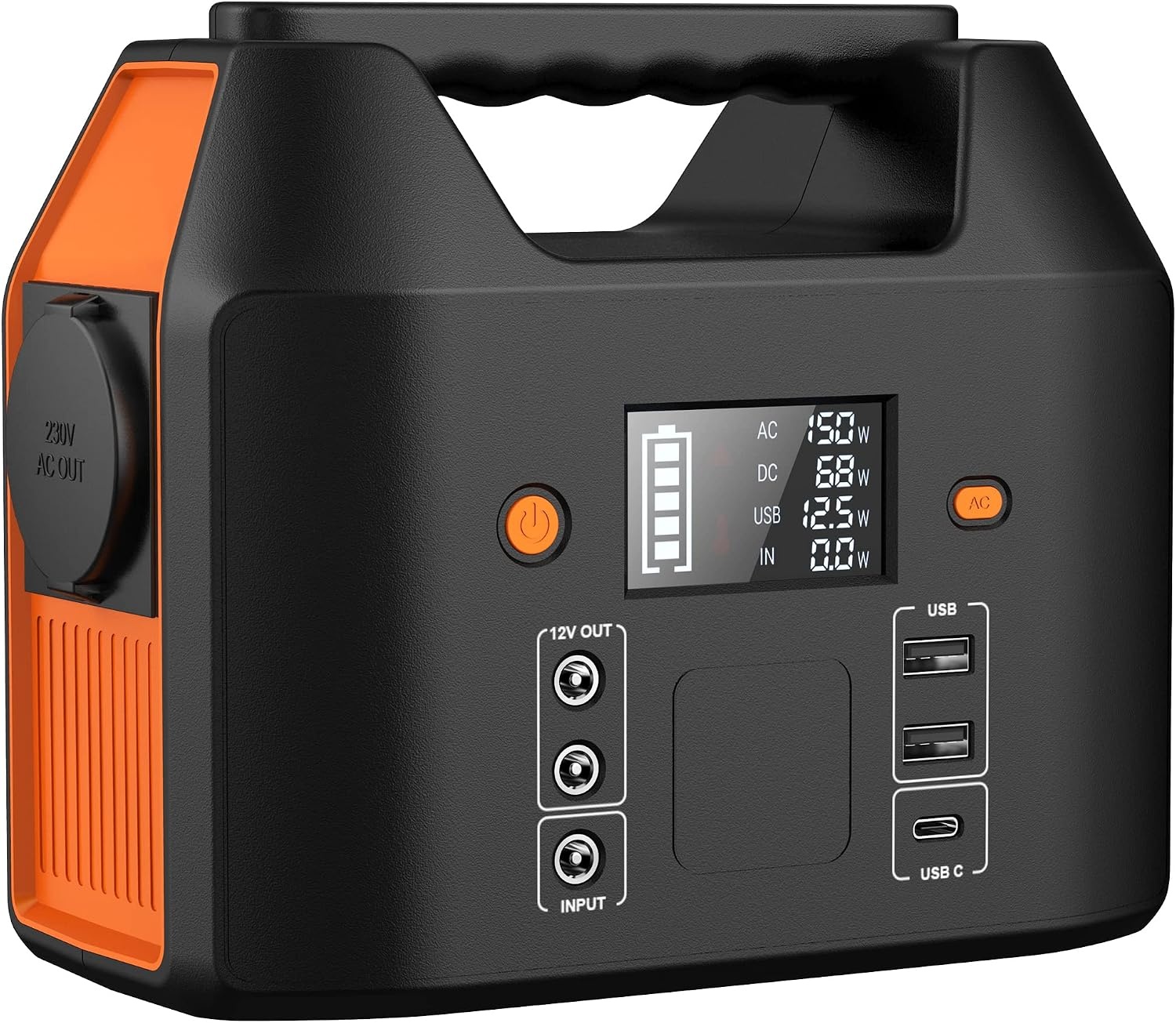 SinKeu Portable Power Station 99Wh 150W Solar Generator - Zwart