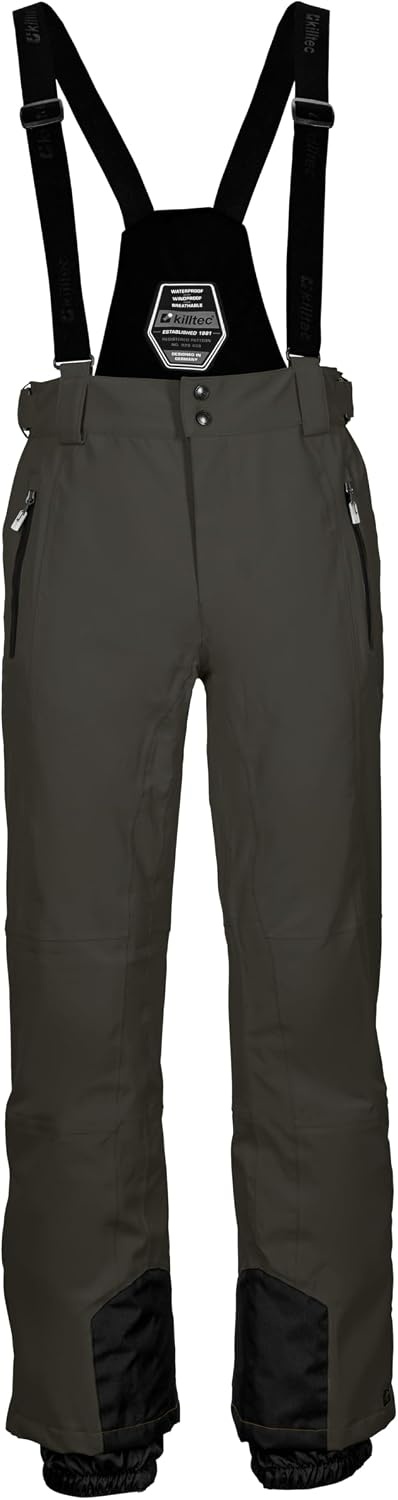 killtec heren Skibroek/functionele broek met afneembare bretels, randbescherming en sneeuwvanger Ksw 100 Enosh Mn Ski Pnts