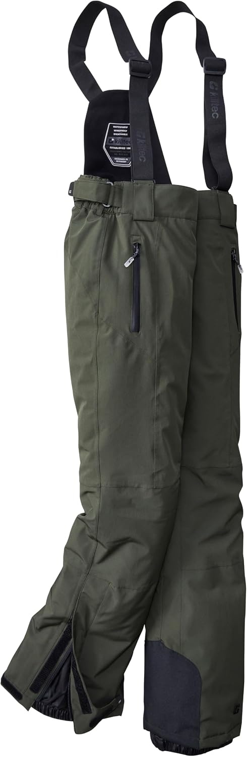 killtec heren Skibroek/functionele broek met afneembare bretels, randbescherming en sneeuwvanger Ksw 100 Enosh Mn Ski Pnts