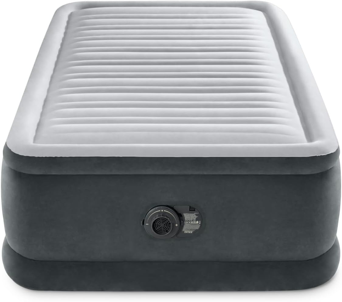 Intex Comfort Plush Luchtbed 1-Persoons - 99 x 191 x 46 cm - Grijs