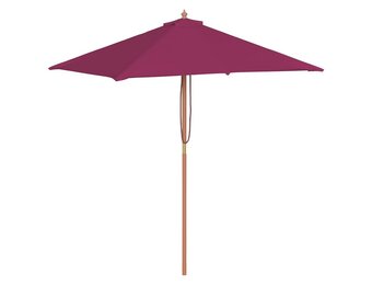 vidaXL Parasol met houten paal 150x200 cm bordeauxrood