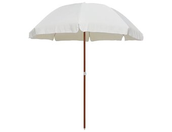 vidaXL Parasol met stalen paal 240 cm zandkleurig