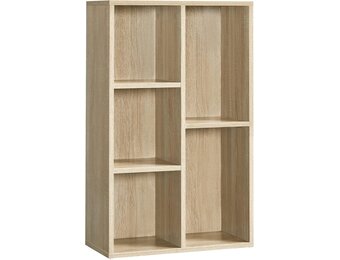 VASAGLE Boekenplank, Staand, met 5 Vakken, 50 x 24 x 80 cm