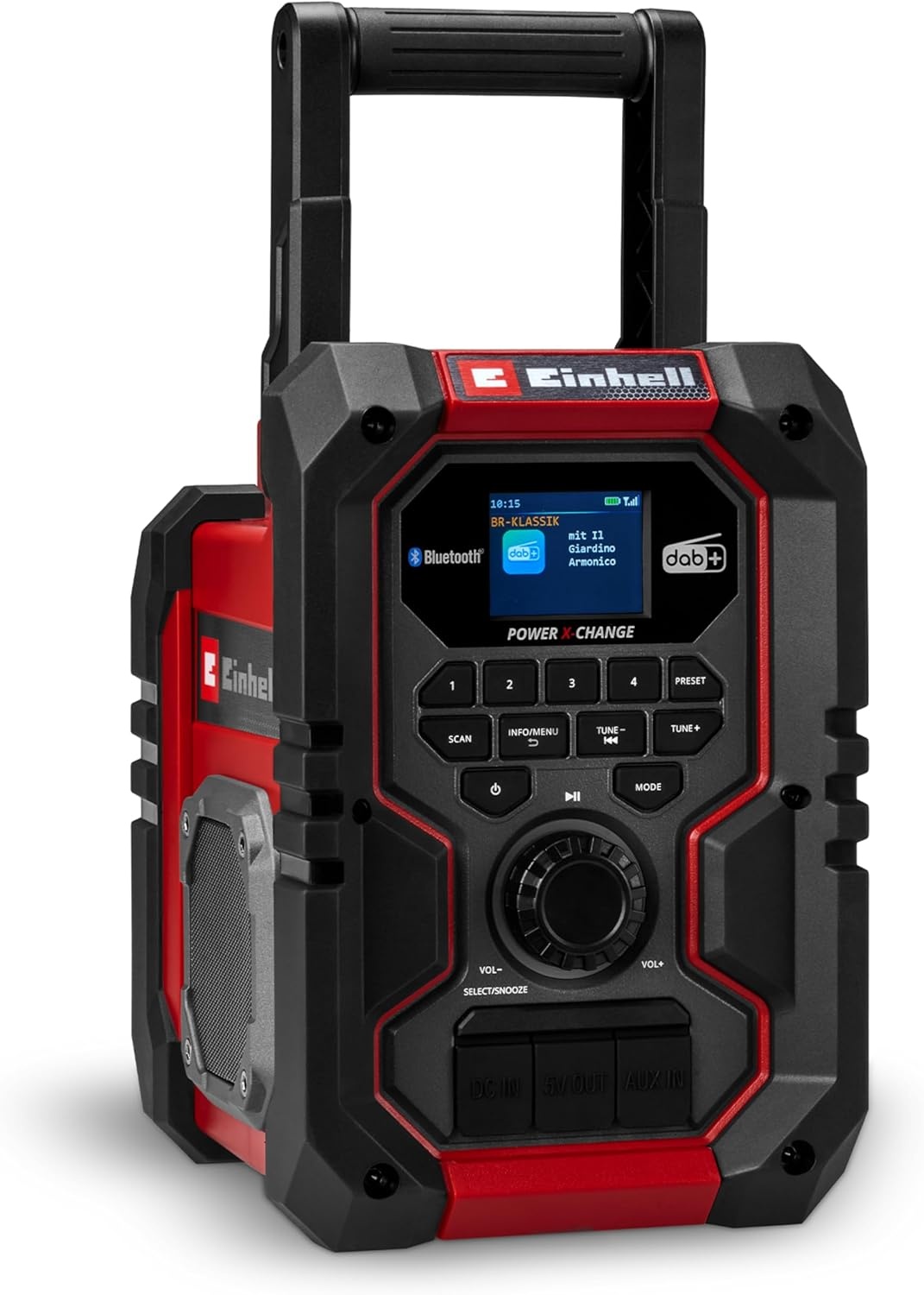 Einhell Accu Bouwradio TE-CR 18 Li DAB+/FM/BT - Rood - Solo