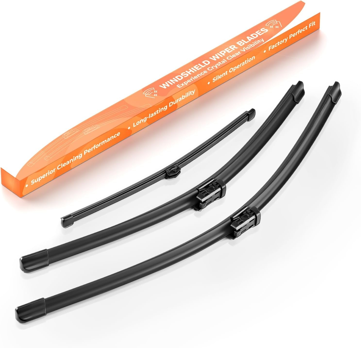 GEARMONSTER Ruitenwisserset voor Audi Q5, Q3, A4 Allroad - 600/500/330 mm - Zwart - 3-delig