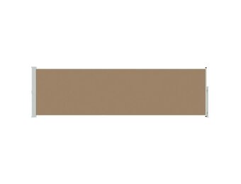 vidaXL Uittrekbaar Zijscherm Rechthoekig 117 x 600 cm Polyester Taupe