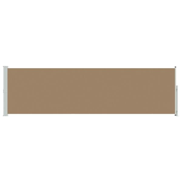 vidaXL Uittrekbaar Zijscherm Rechthoekig 117 x 600 cm Polyester Taupe