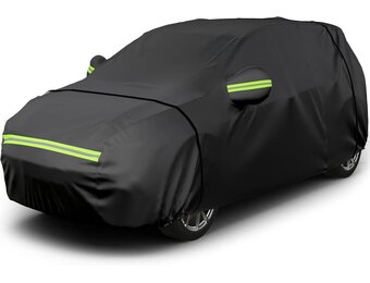 Favoto Autoafdekking, Winter, Volledige Garage, Auto, Afdekzeil, Stofdicht, Waterdicht, Autohoes, Autohoes voor 430 cm-460 cm, SUV Zwart, 455 cm x 150 cm x 140 cm, 3 kg - Maat 430-460cm SUV