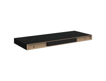 vidaXL Wandschappen zwevend 2 st 60x23,5x3,8 cm MDF hoogglans zwart