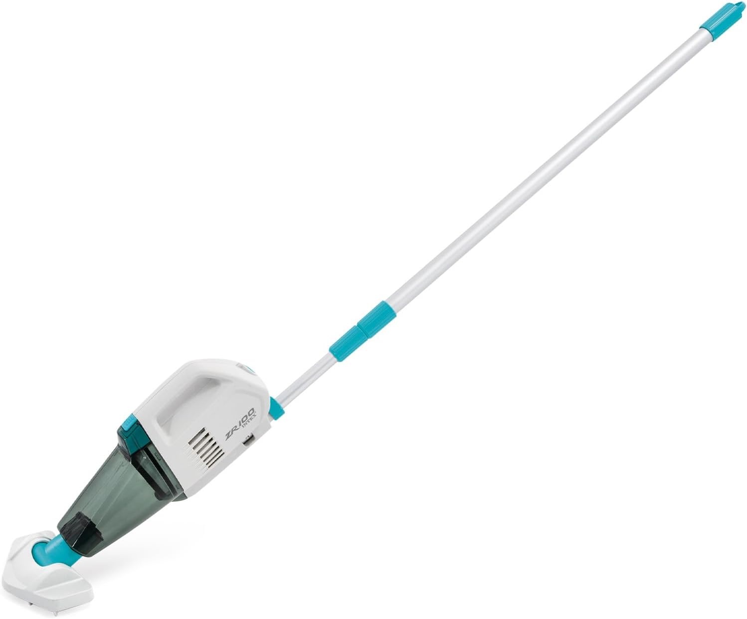 Intex 28626 Oplaadbare Zwembadstofzuiger ZR100 met 239 cm Telescoopsteel - Wit