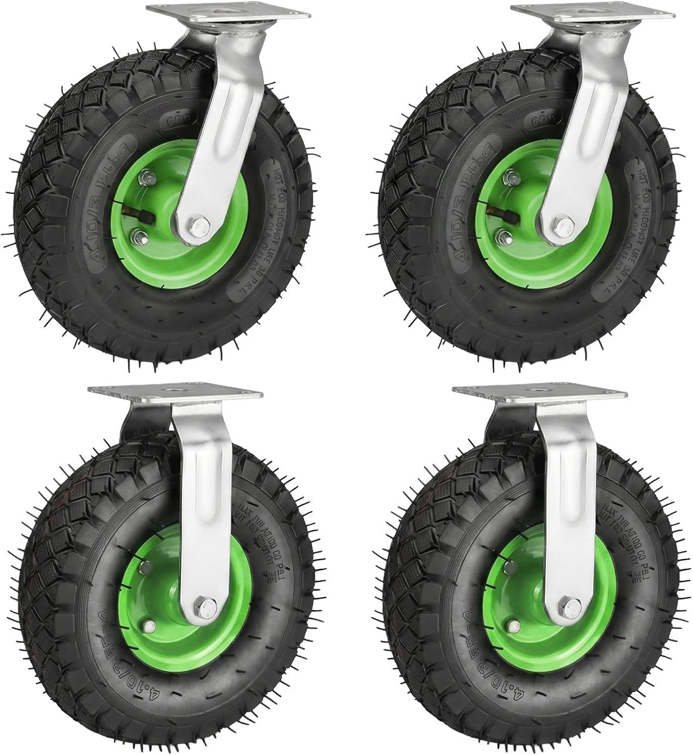 4 zwenkwielen