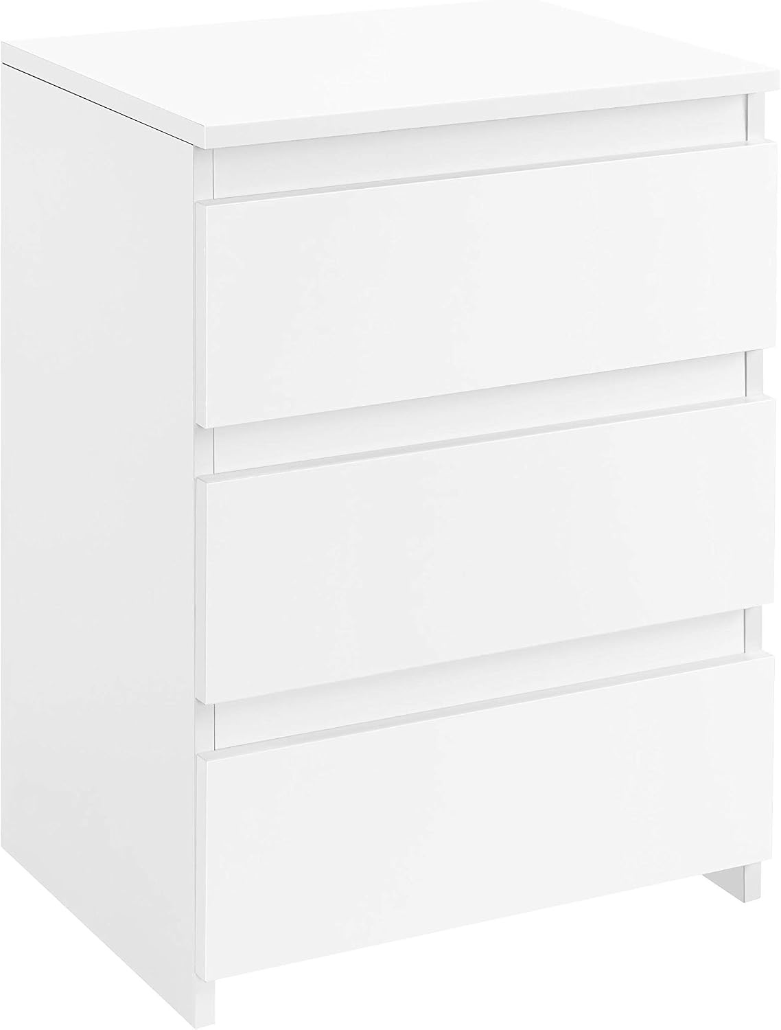 Yaheetech Nachtkastje met 3 Laden - Wit - 45 x 35 x 60,5 cm