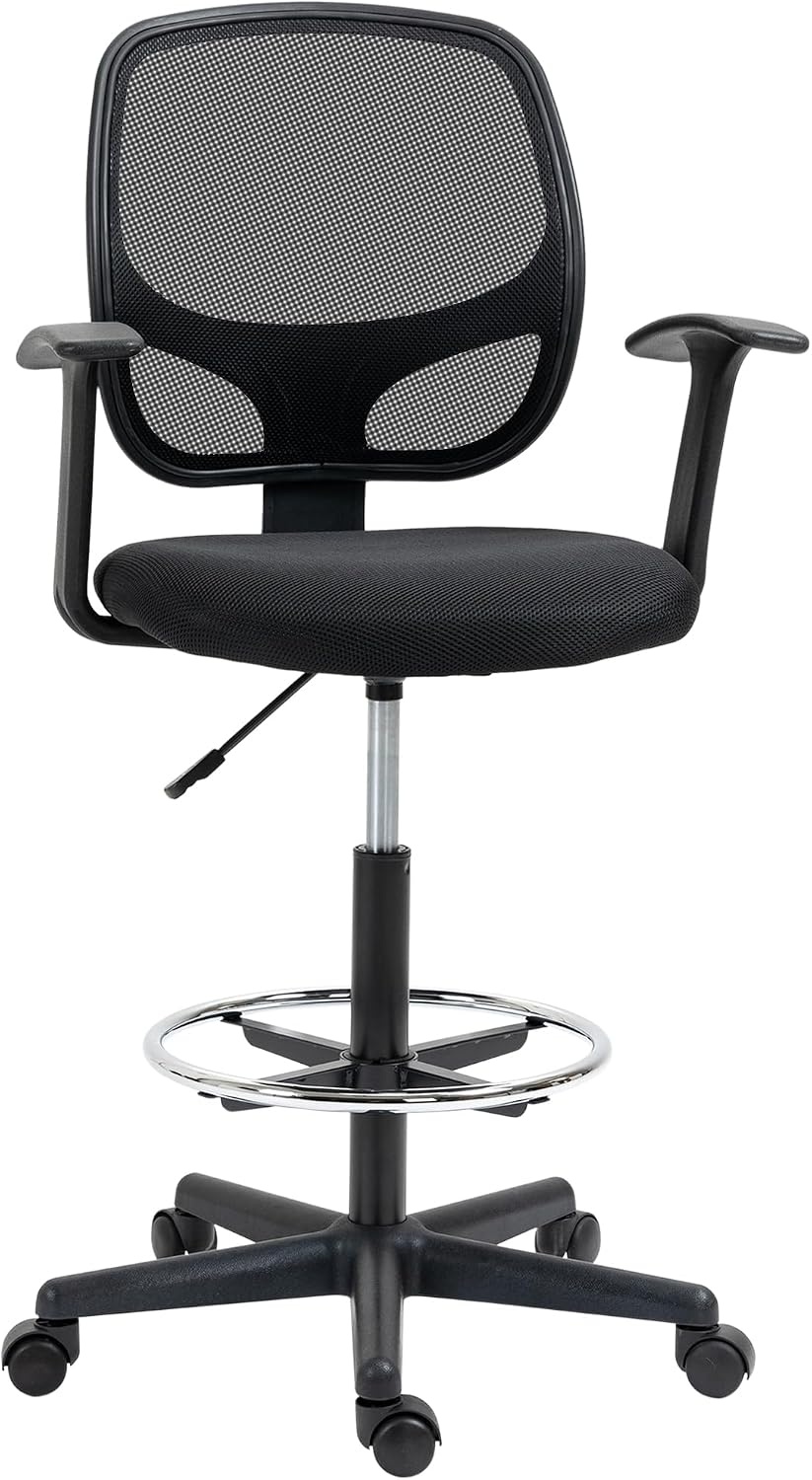 Vinsetto werkstoel mesh bureaustoel zwart 64 x 57 x 110-132 cm