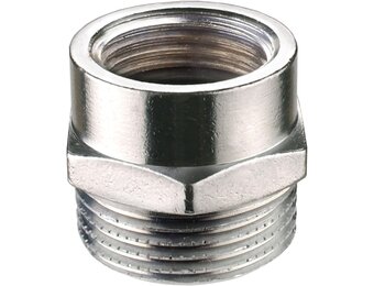 Cornat Verloopstuk 1/2 inch binnendraad x 3/4 inch buitendraad - Verchroomd messing