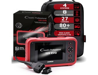 LAUNCH Europe CRP129EVO OBD2 diagnoseapparaat autolezer voertuigdiagnose EOBD-tester 4 systemen motor, ABS, SRS, automatische transmissie + 7 servicefuncties met touchscreen WiFi-update/Android