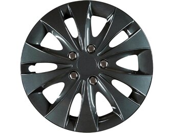 Cartrend 15 inch wieldoppen set voor stalen velgen - Zwart - 4 stuks