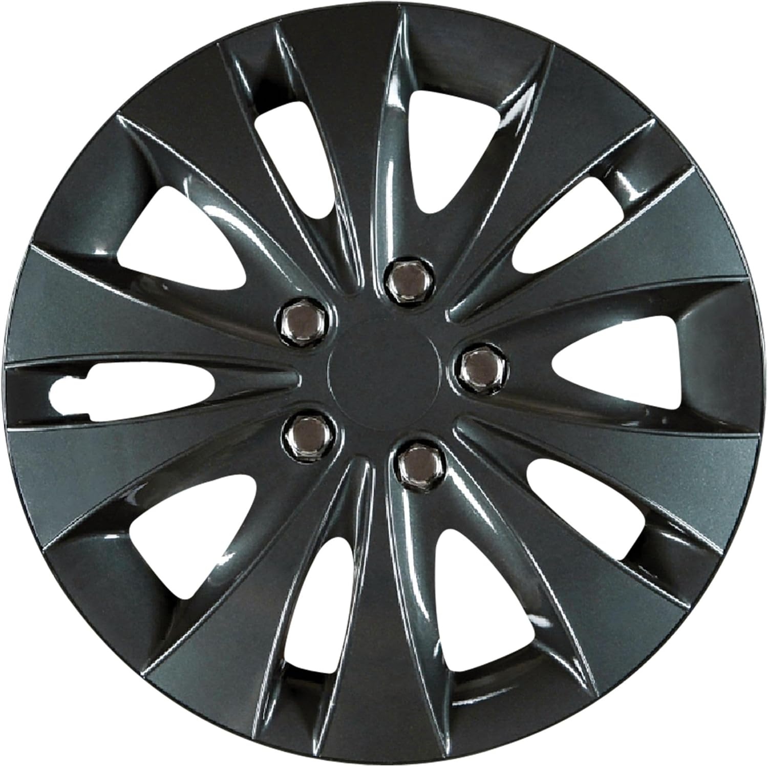 Cartrend 15 inch wieldoppen set voor stalen velgen - Zwart - 4 stuks