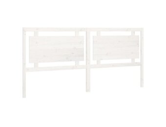vidaXL Hoofdbord 205,5x4x100 cm massief grenenhout wit