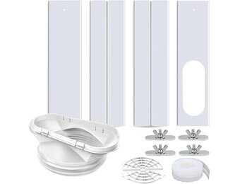 Airconditioning, raamafdichting, rolluik, afvoerslang, adapter, raamafdichting, reserveonderdeel set, afvoerslang, raamdoorvoer, slangadapter, 4 panelen