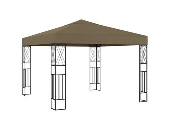 vidaXL Prieel 3x3 m stof taupe