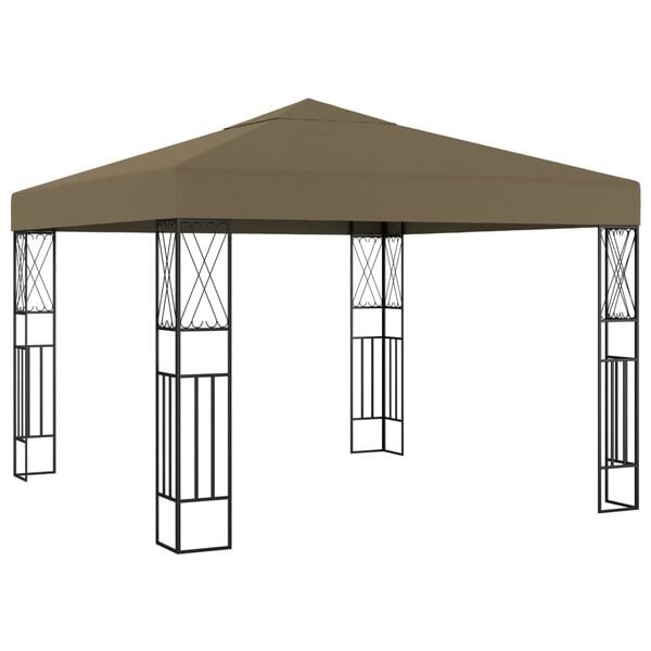 vidaXL Prieel 3x3 m stof taupe
