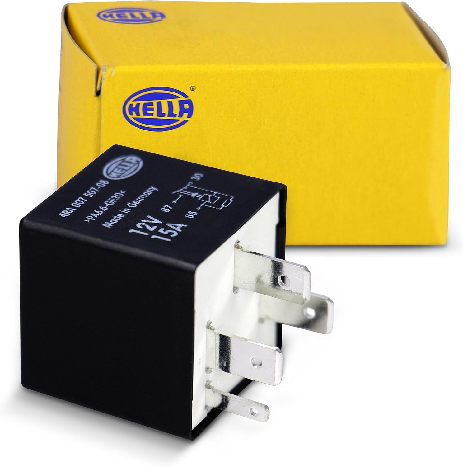 HELLA 4RA 007 507-081 Relais 12V - 4-polig - Zwart