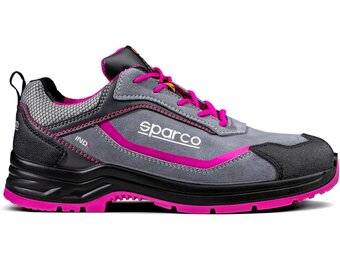 Sparco Indy Danica ESD S1PS Veiligheidsschoenen Grijs/Fuchsia Maat 38