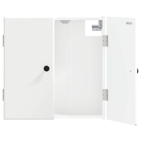 vidaXL Dartbord Kabinet BREDA Wit 52,5 x 10,5 x 53,5 cm Bewerkt hout