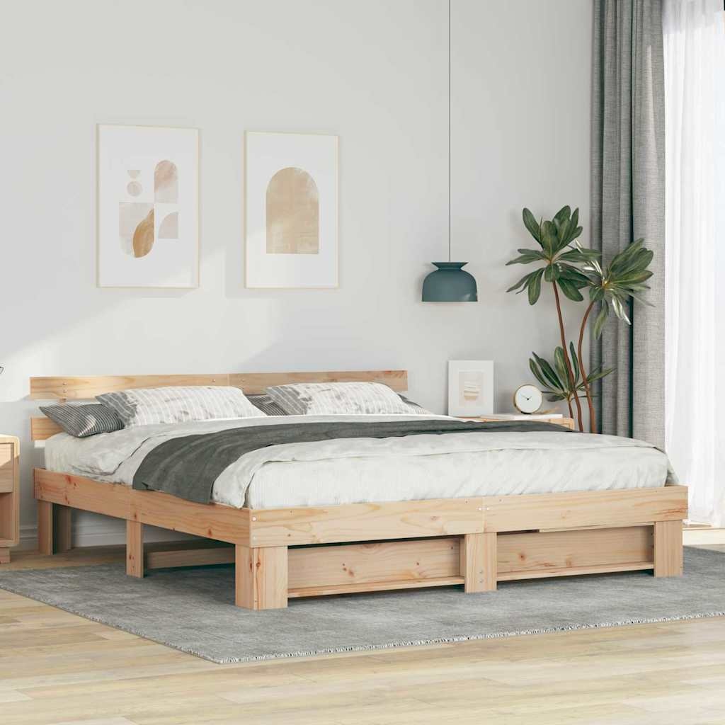 vidaXL Grenen bedframe 180 x 200 cm
