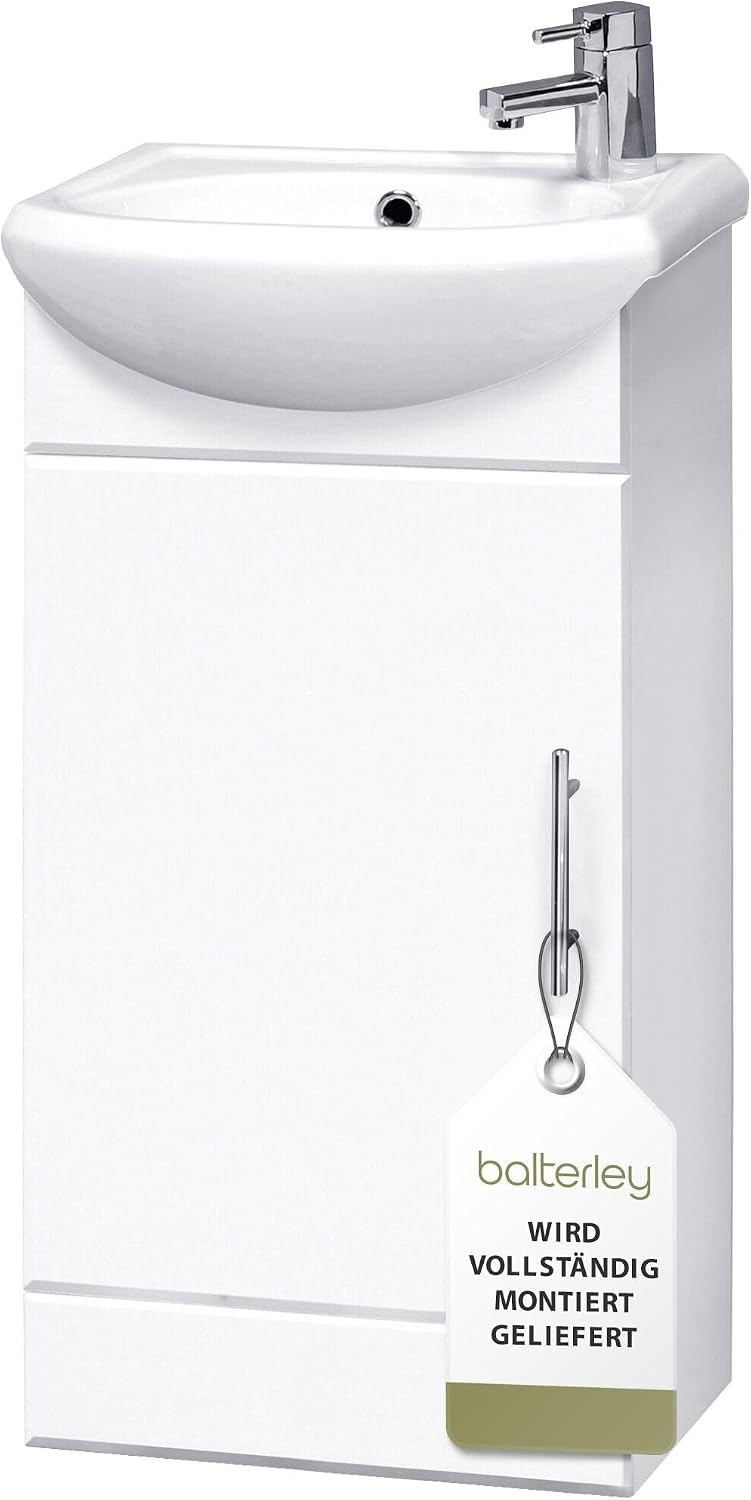 Balterley Orbit Wastafelmeubel met 1 Deur - 400x780x200mm - Glanzend Wit