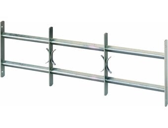 Alberts 553609 Window Grid Amsterdam | Extendable | Galvanized Blue | 300 x 1000-1500 mm - Maat 300 x 1000-1500 mm