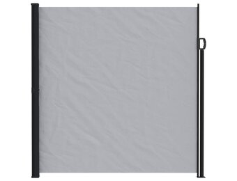 vidaXL Uittrekbaar Zijscherm Rechthoekig 220 x 300 cm Polyester Grijs