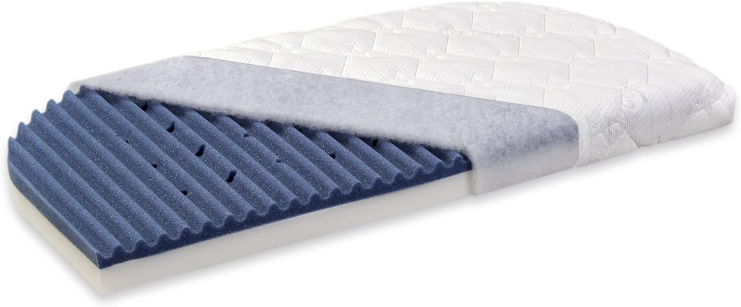 babybay Intense AngelWave Matras voor Maxi, Boxspring en Comfort Plus - 89 x 49,5 x 6 cm - Wit