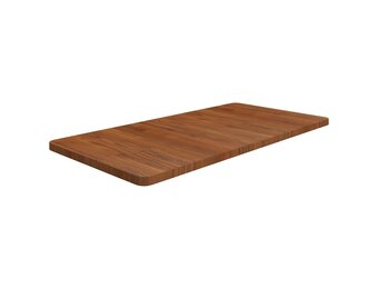 vidaXL Wastafelblad 100x50x2,5cm behandeld massief hout donkerbruin