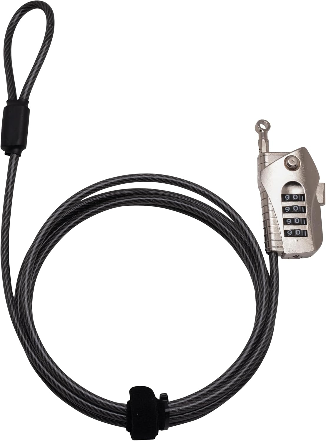 Burg-Wächter kabelslot met cijferslot, kabelslot voor fiets, motorfiets, e-scooter, tuinmeubelen, 720 200 Snap+Lock, zwart, 2 m
