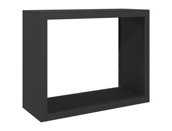 vidaXL Haardhoutrek 100x40x80 cm staal zwart