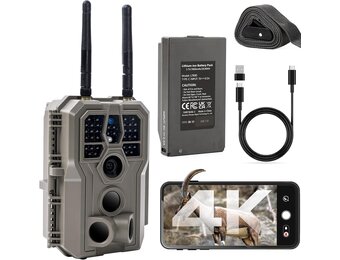GardePro E8 2.0 Pro 4K Wildcamera met WiFi en Bluetooth, Matte Grijs