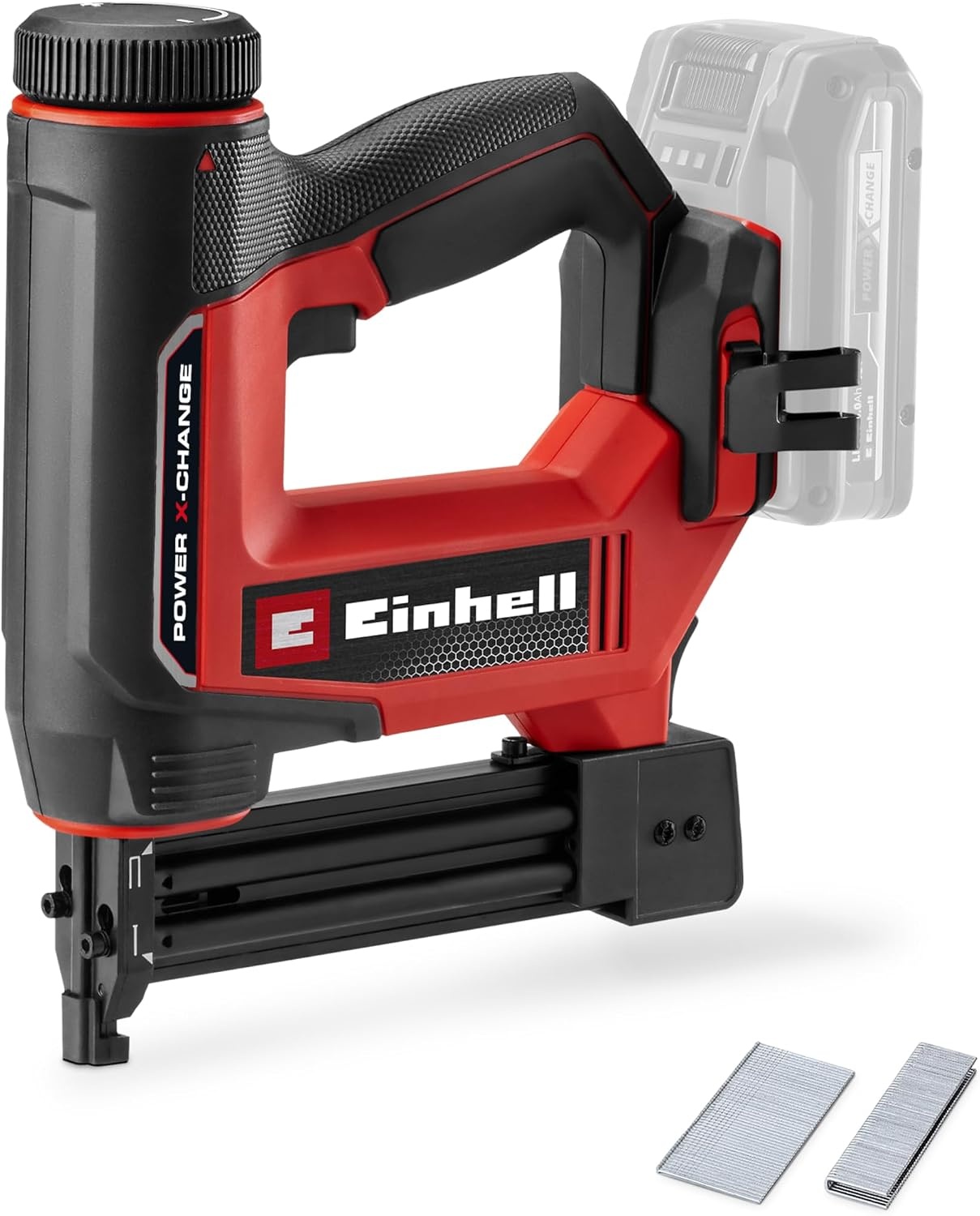 Einhell Accu Tacker TE-CN 18/32 Li Solo - 2-in-1 Spijker- en Nietmachine - Rood