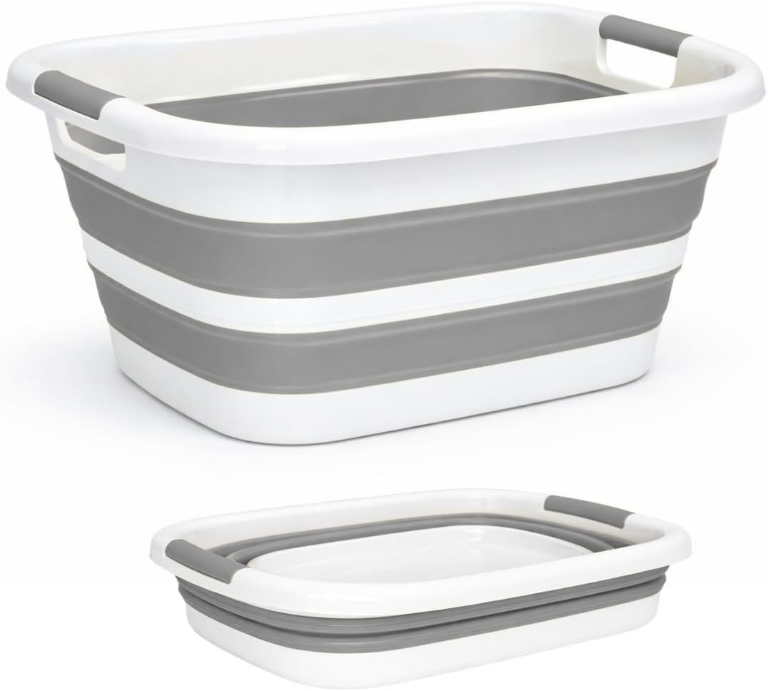 Opvouwbare Wasmand 26 Liter Silicone & Kunststof Grijs - 22% korting