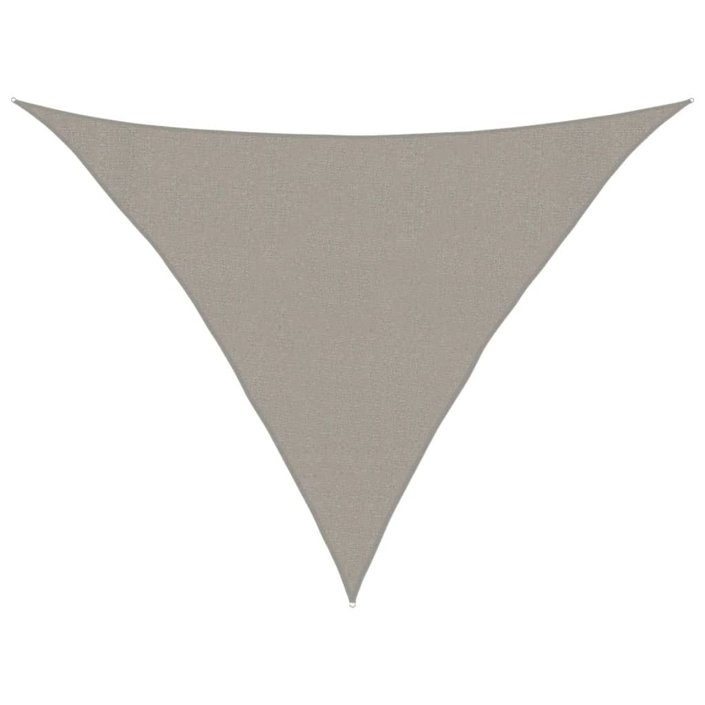 Zonnezeil 160 g/m² driehoekig 3x3x4,2 m HDPE lichtgrijs - 18% korting